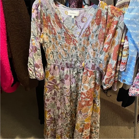 Elegant Floral Maxi Dress in Multicolor - Picture 2 of 2